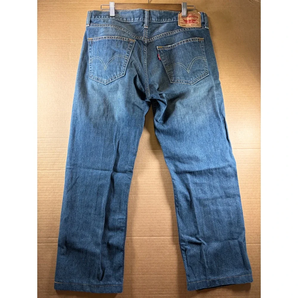 Levi's 559 Relaxed Straight Jeans Mens 32x25 Blue Denim 100% Cotton Medium Wash
